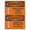 Signmission OSHA Warning Sign, 7" H, 10" W, Renovation Work Do Not Enter Work Area, Landscape, WS-D-L-12809 OS-WS-D-710-L-12809 - alternate 1